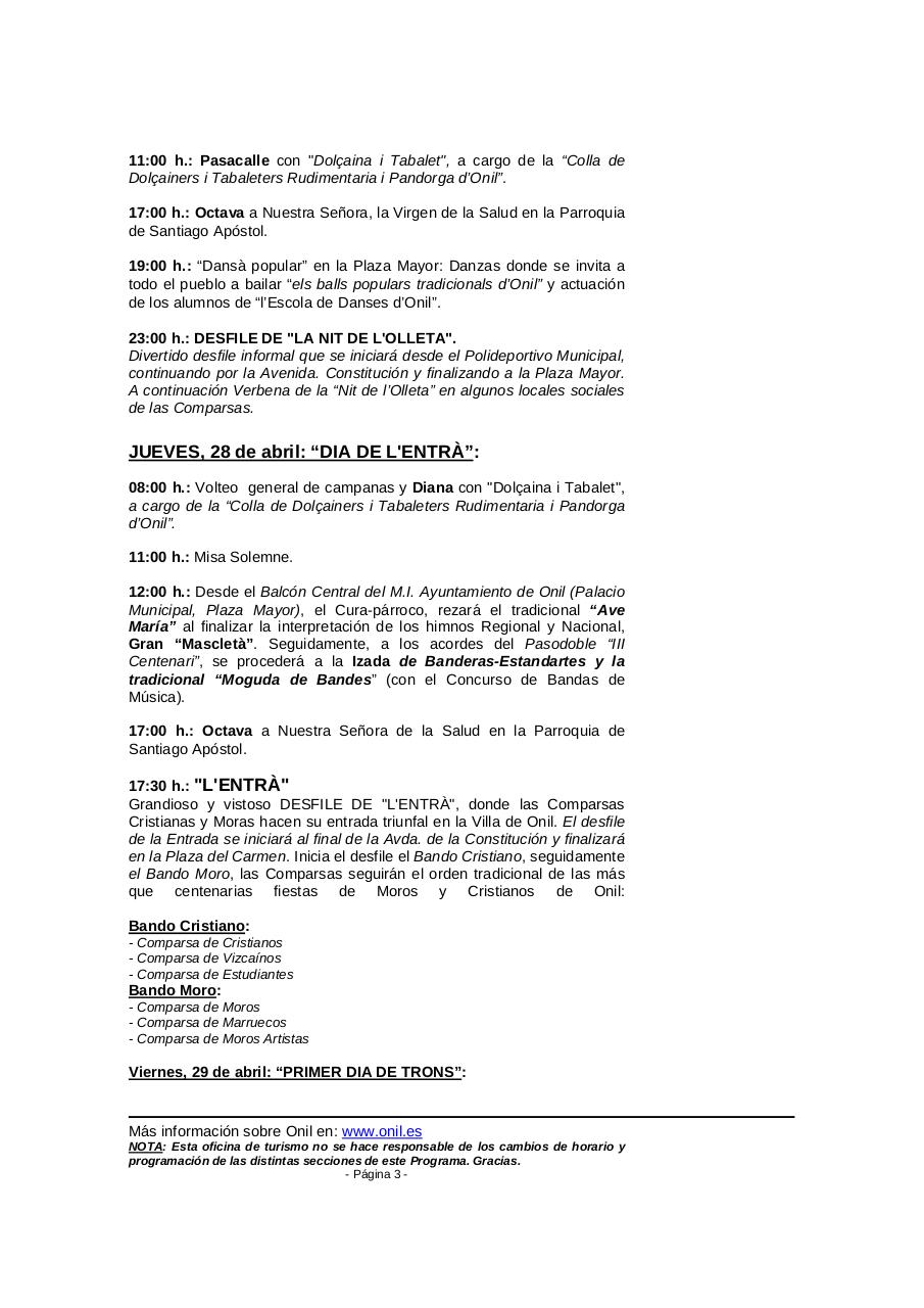 PROGRAMA DE ACTOS FIESTAS DE MOROS Y CRISTIANOS DE ONIL 2011.pdf - página 3/5
