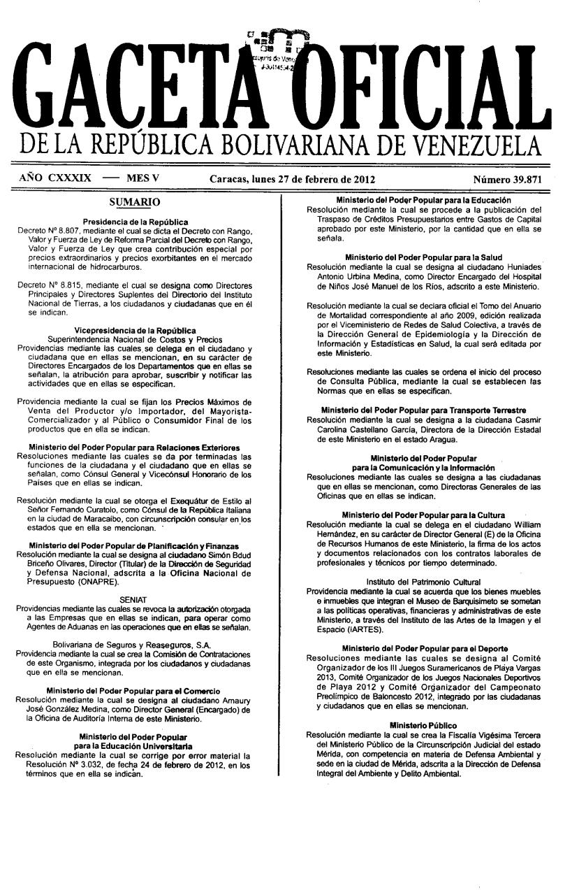 Gaceta Oficial N 2722012-3371 del 27 de febrero de 2012 (1).pdf - página 1/24