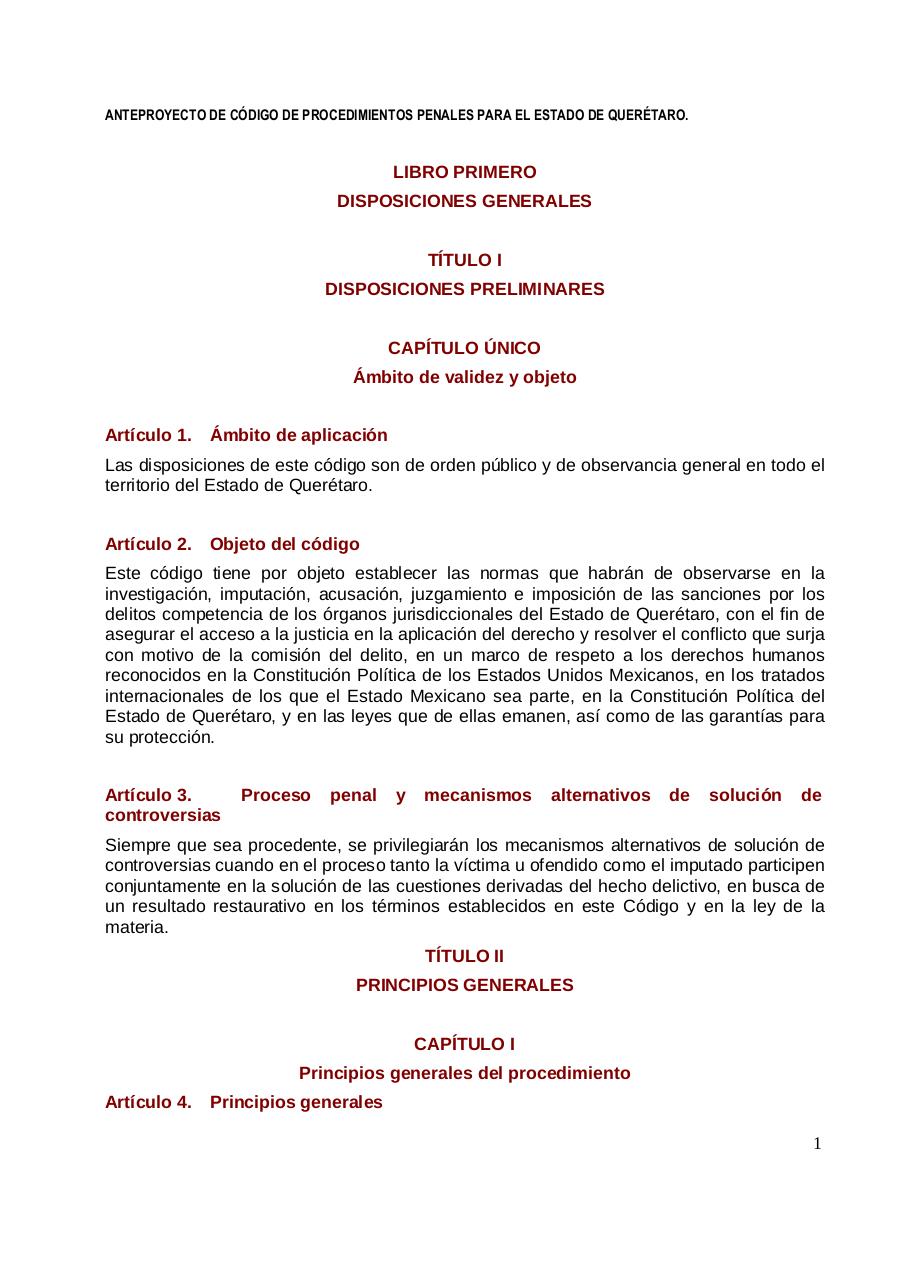 INICIATIVA DE LEY DE JUSTICIA PENAL DEL ESTADO DE QUERETARO.pdf - página 1/190