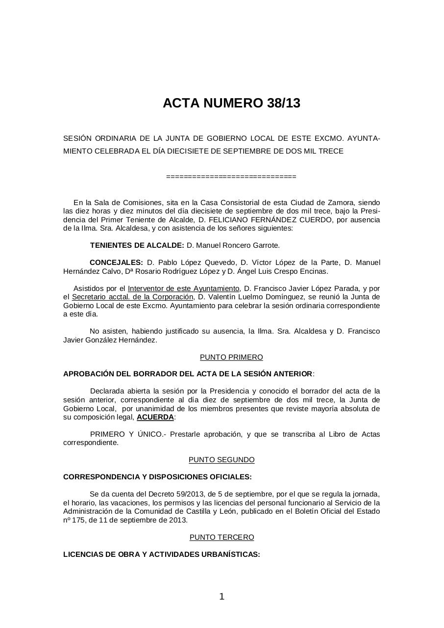 20130917 Acta aprobada Junta Gobierno Local de 17 septiembre 2013.pdf - página 1/12