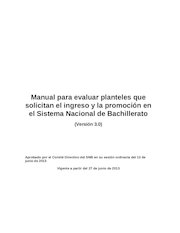 Documento PDF manual para evaluar planteles snb