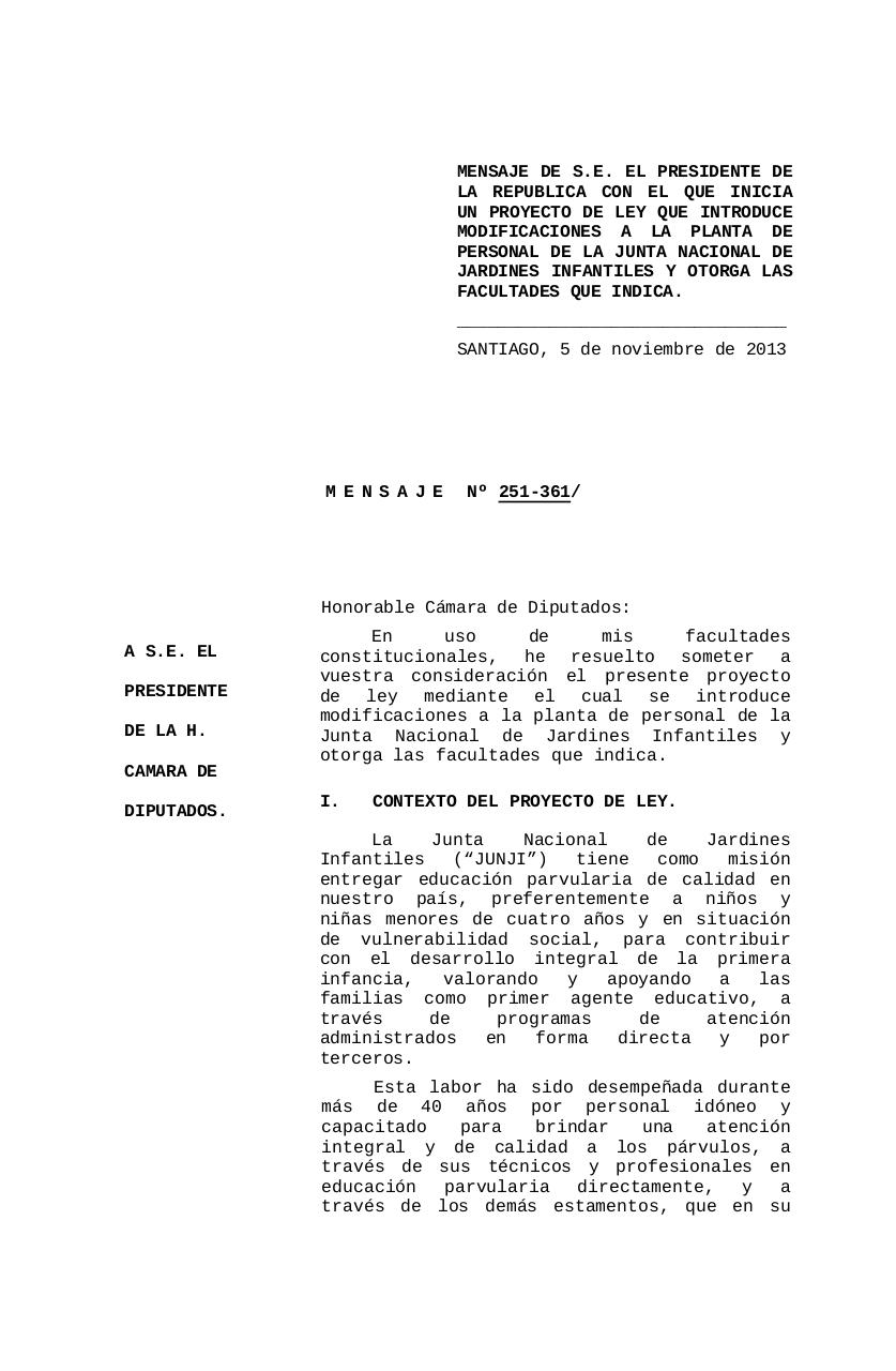 Proyecto de Ley ModificaciÃ³n Ley de Planta. RecopilaciÃ³n Dina OlguÃ­n.pdf - página 1/9