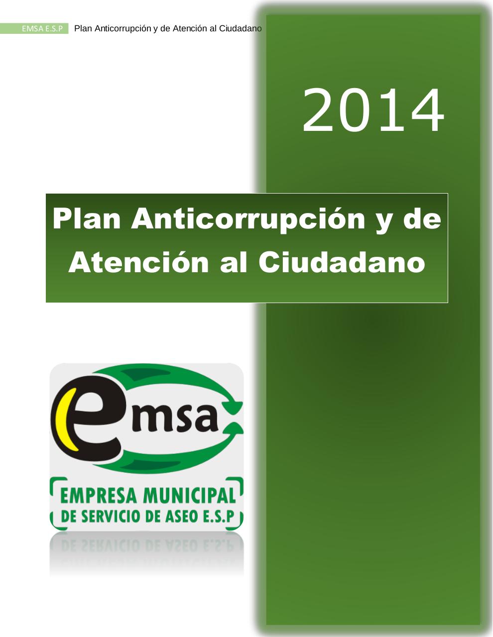 PLAN ANTICORRUPCION  EMSA ESP 2014.pdf - página 1/21