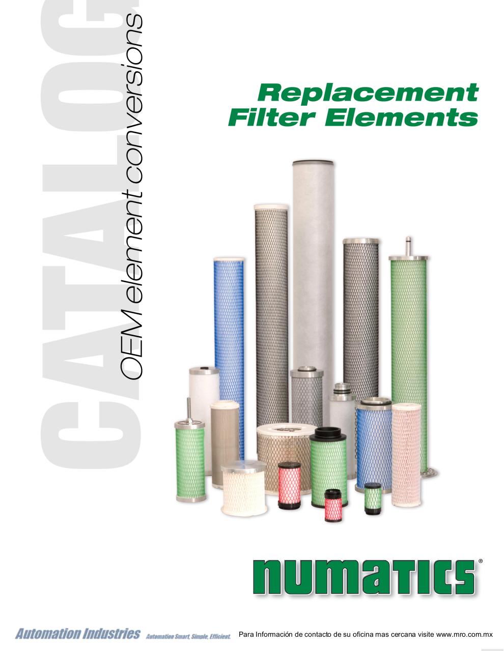 Numatics Catalogo Elementos Filtrantes de Reemplazo OEM.pdf - página 1/38