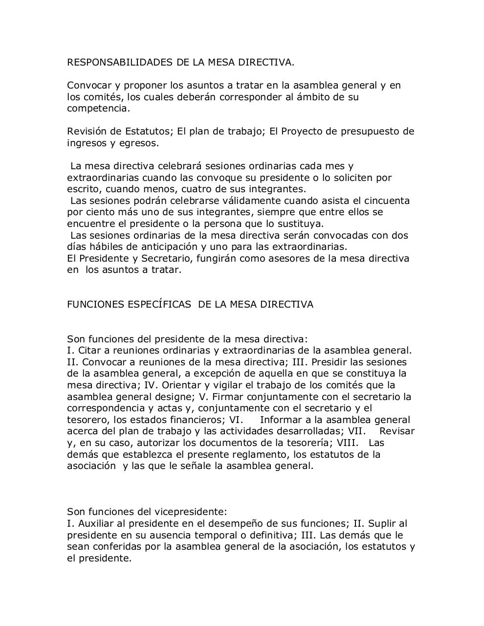 FUNCIONES ESPECÃFICAS  DE LA MESA DIRECTIVA.pdf - página 1/3