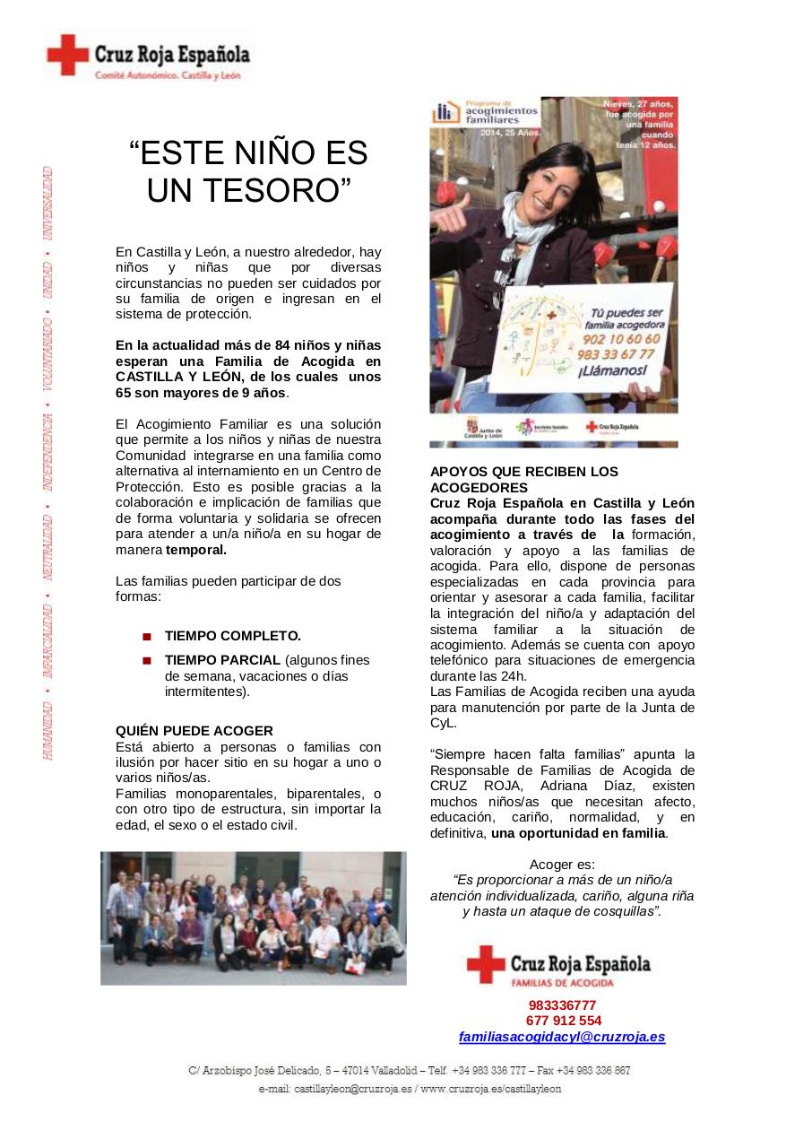 ArtÃ­culo Familias de Acogida Cruz Roja 2014 Aniv 25.pdf - página 1/2
