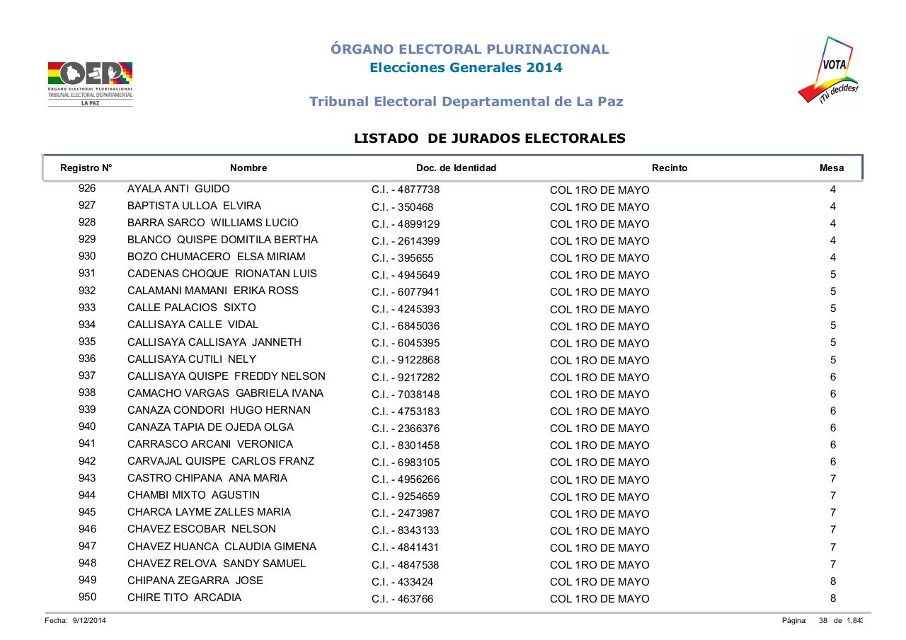 Vista previa del archivo PDF lista-jurados-electorales-lapaz-bolivia-2014.pdf