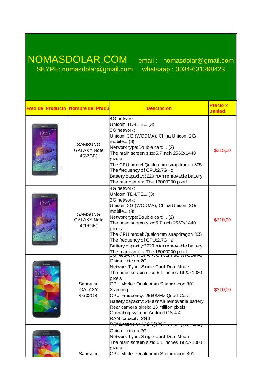 moviles todas las marcas nomasdolar.com Samsung.pdf - página 1/10