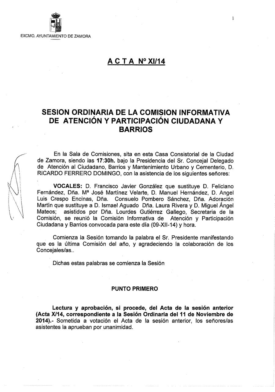 Acta XI 2014 CI Barrios y Partcpcn Ciudadana.pdf - página 1/4