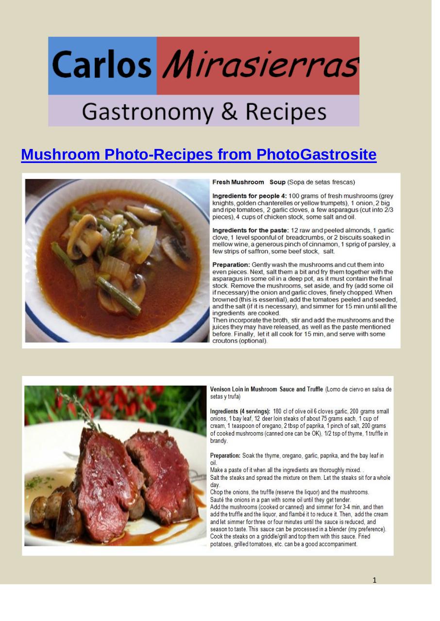 Mushroom Photo-Recipes from PhotoGastrosite by Carlos Mirasierras.pdf - página 1/14