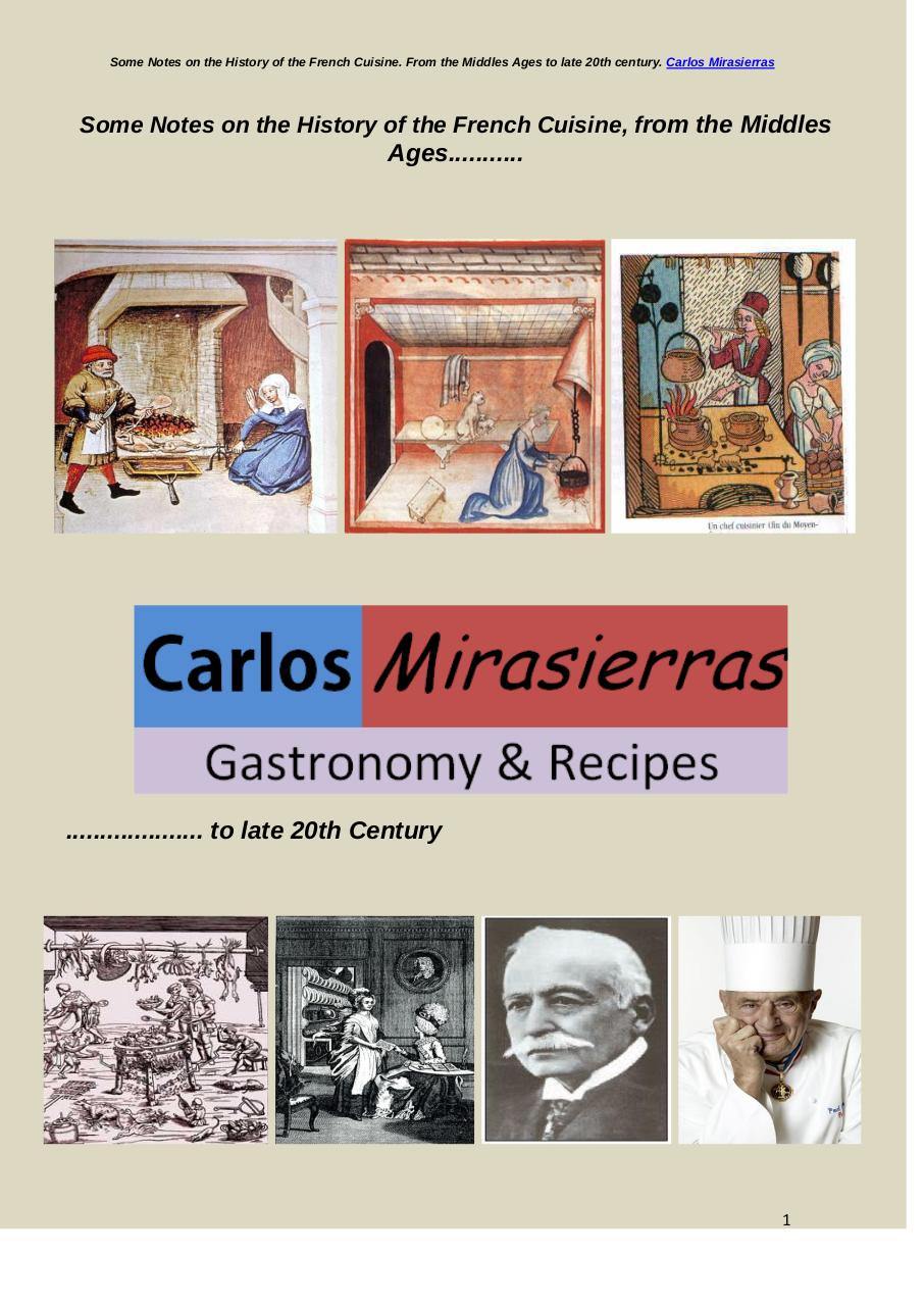 Some Notes on the History of the French Cuisine. Carlos Mirasierras.pdf - página 1/10