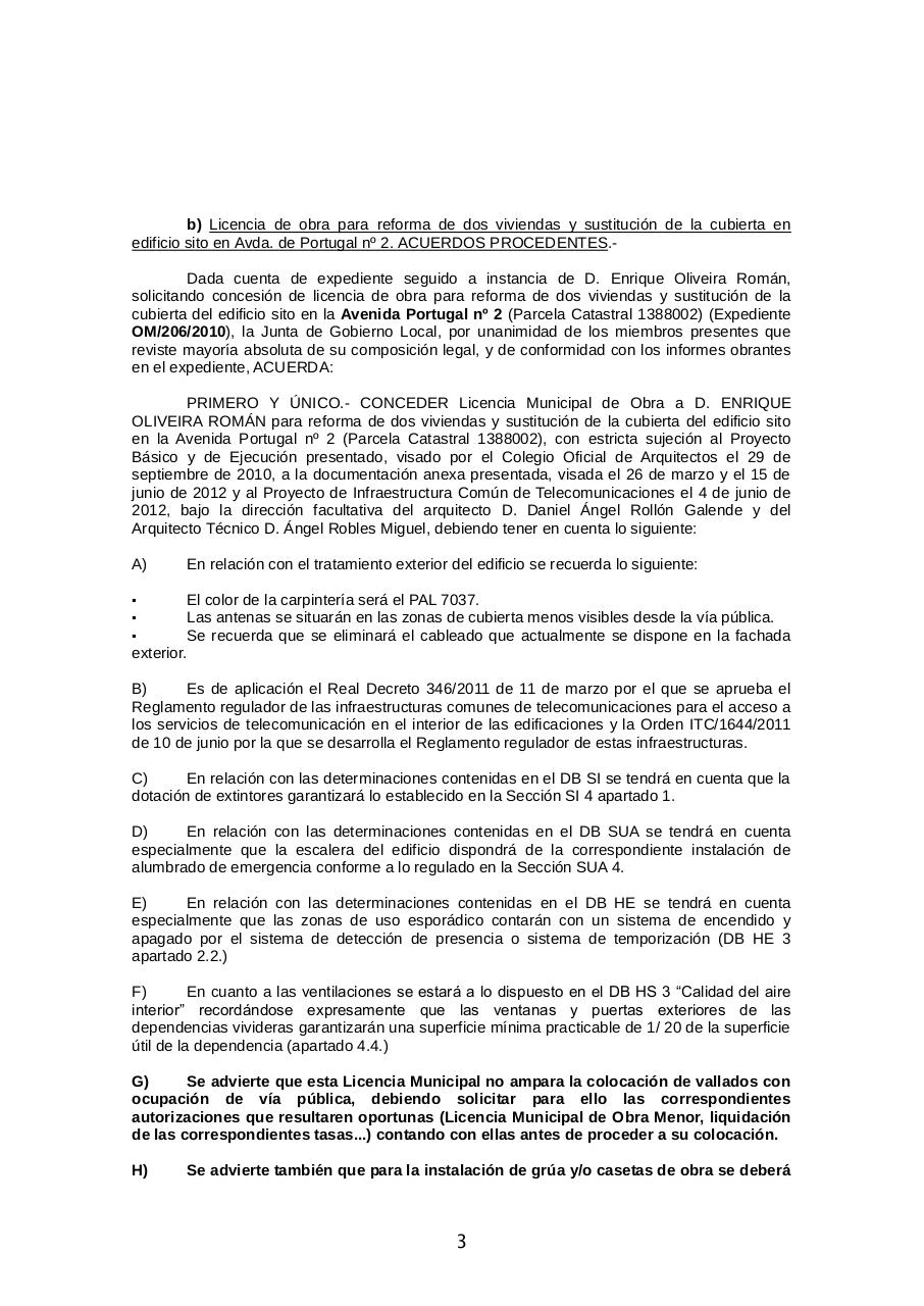 borrador Acta 18-2015 Junta de Gobierno Local Ayto. Zamora Martes 05-05-15.pdf - página 3/5