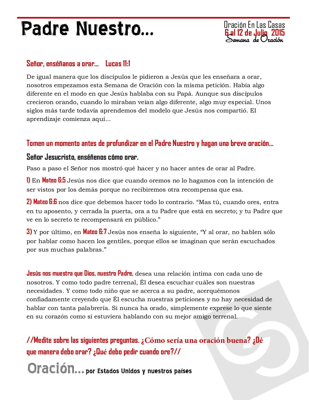 GuÃ­a para la semana de oraciÃ³n, julio 2015.pdf - página 1/6