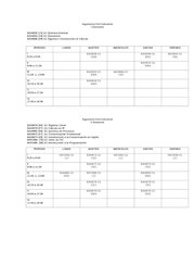 Documento PDF horario segundo semestre 2015