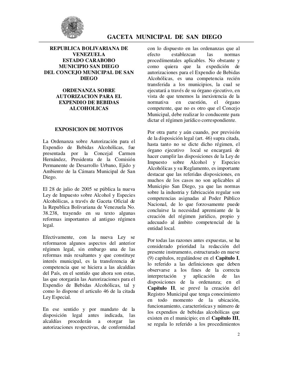 ORD. SOBRE AUTORIZACION PARA EL EXPENDIO DE BEBIDAS ALCOHOLICAS.pdf - página 1/17