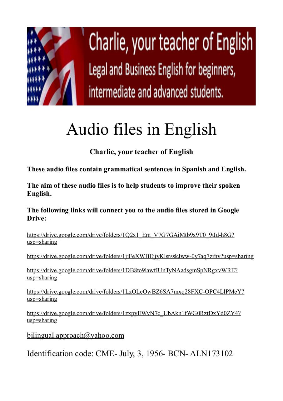 Vista previa del documento Audio files in English-Spanish for students.pdf - página 1/1
