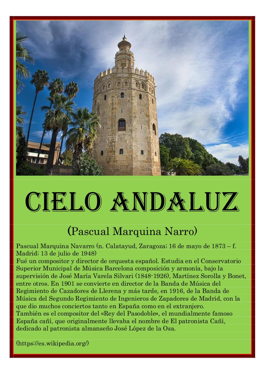 57 - Cielo Andaluz - Pascual Marquina - Set of Clarinets.pdf - página 1/29