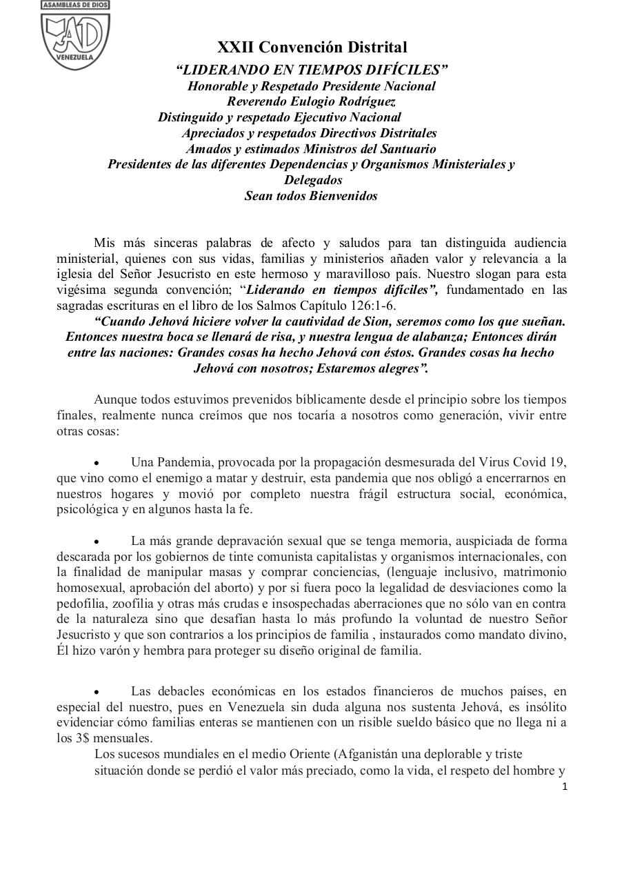 Informe del Superintendente 2021 Pastor Luis Molina.pdf - página 1/19