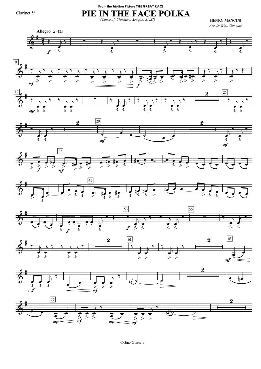 Vista previa del archivo PDF 103---pie-in-the-face-polka---henry-mancini---set-of-clarinets.pdf