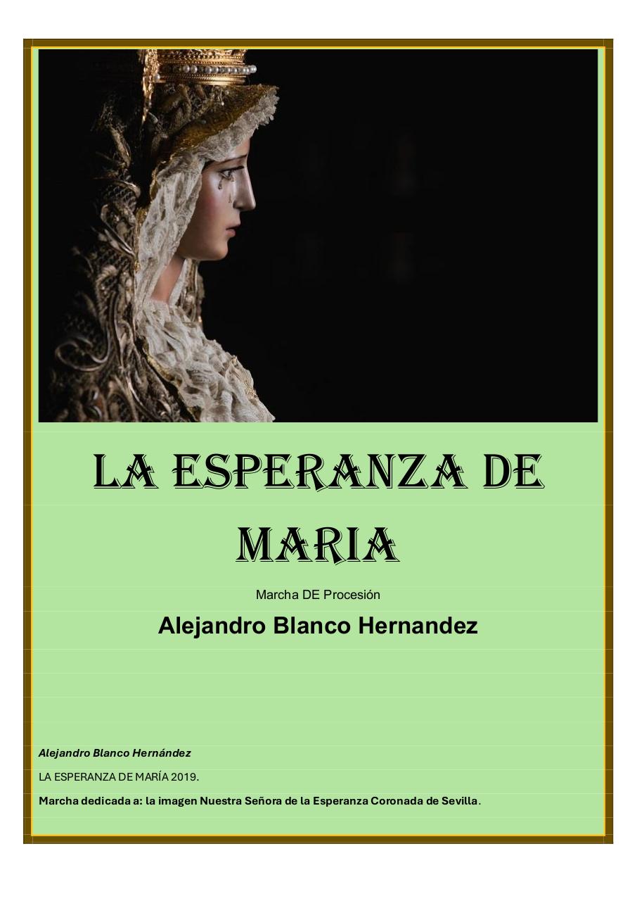 105 - La esperanza de Maria - Alejandro Blanco Hernandez - Set of Clarinets.pdf - página 1/19