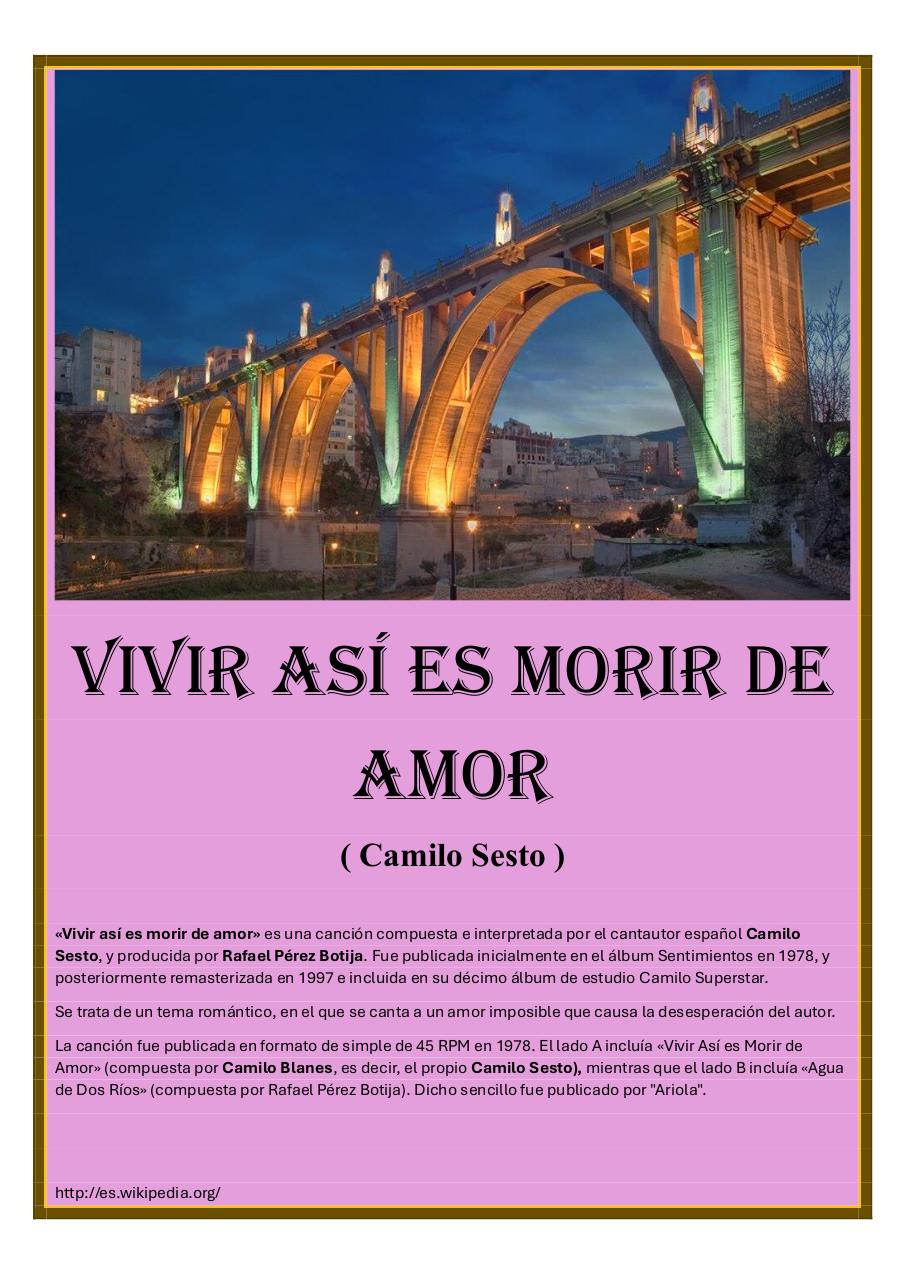 113 - Vivir así es morir de Amor - Camilo Sesto - Set of Clarinets.pdf - página 1/36