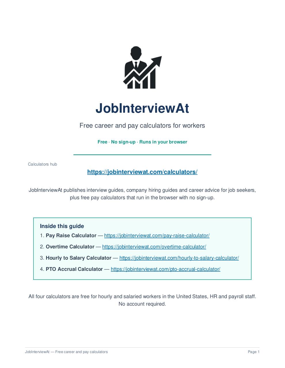 Vista previa del documento JobInterviewAt-Calculators-Guide.pdf - página 1/5 JobInterviewAt-Calculators-Guide.pdf - página 1/5
